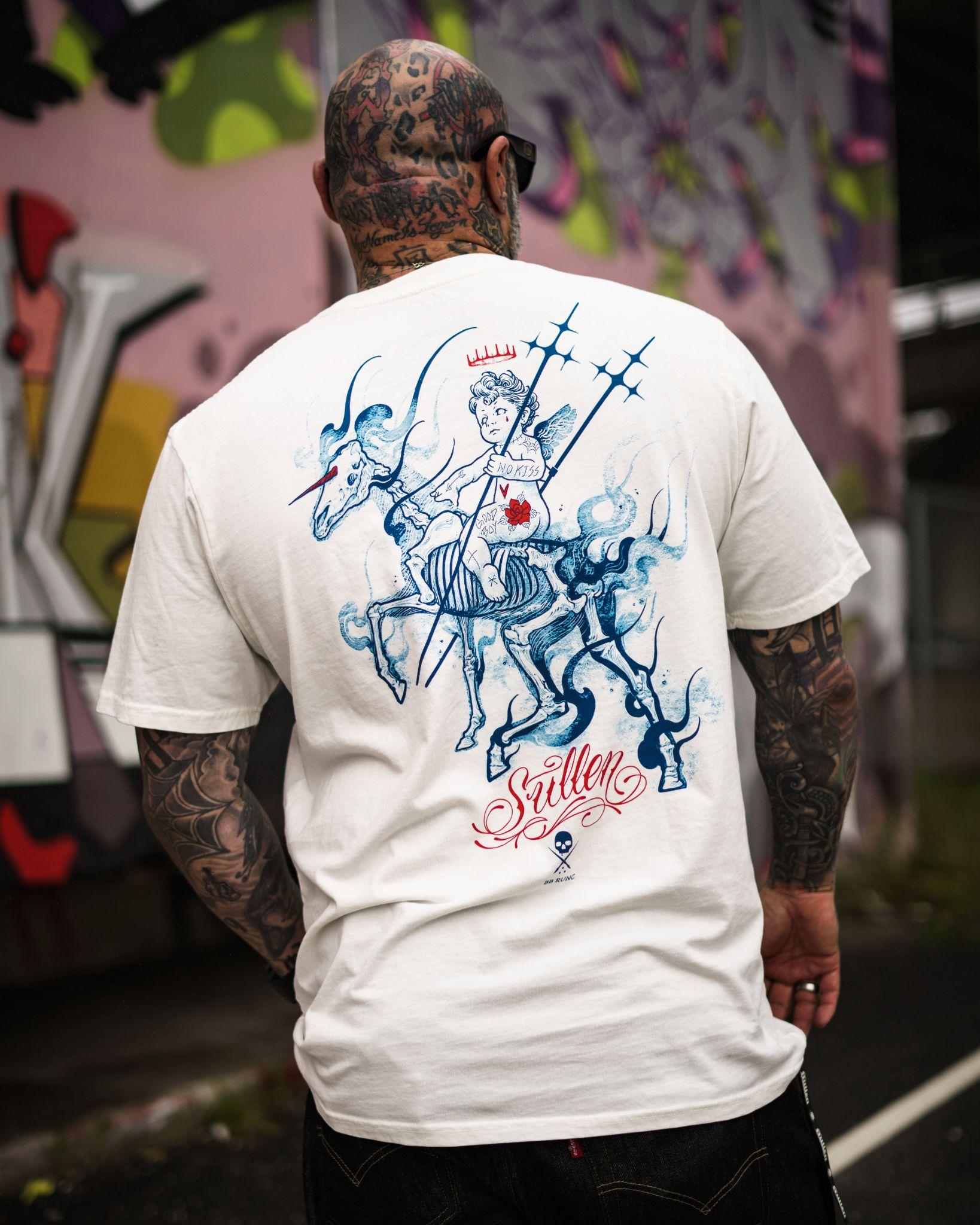 Dullen street life Americana metal tattoo art mens Tee