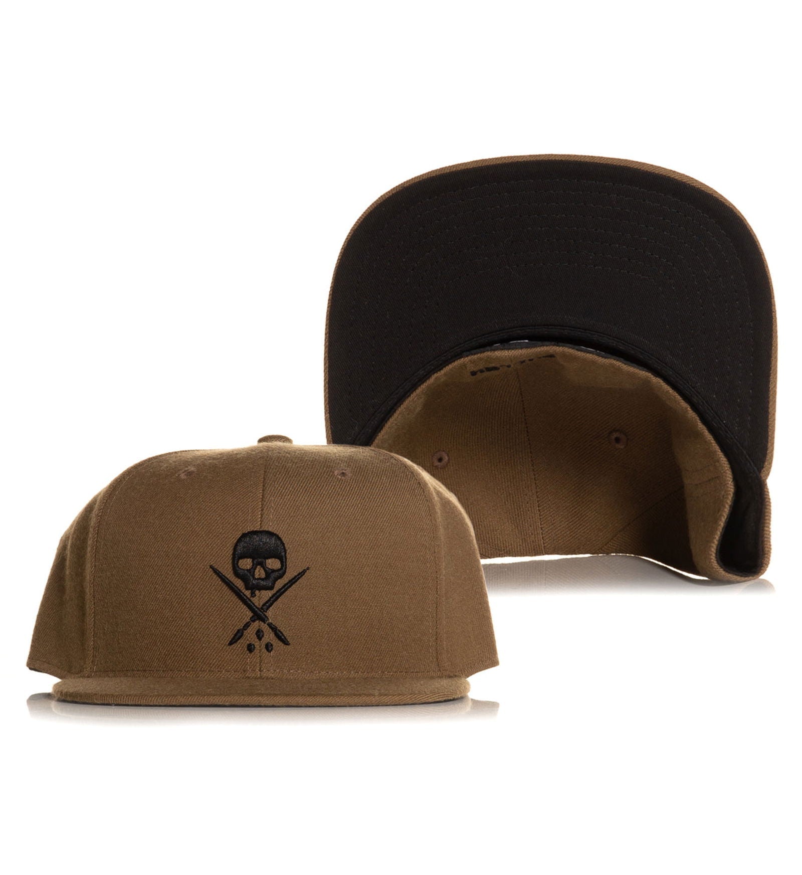 Badge Fitted Hat - Coffee -