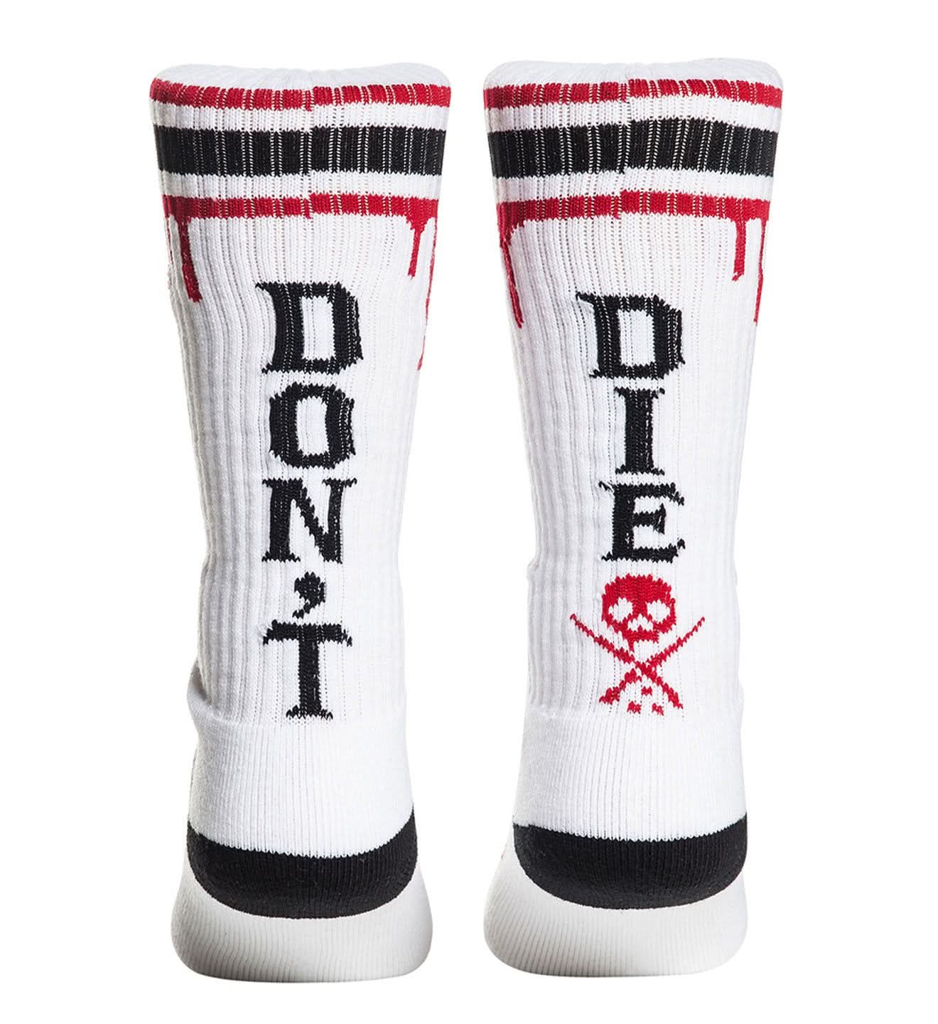 Don't Die High Socks White -