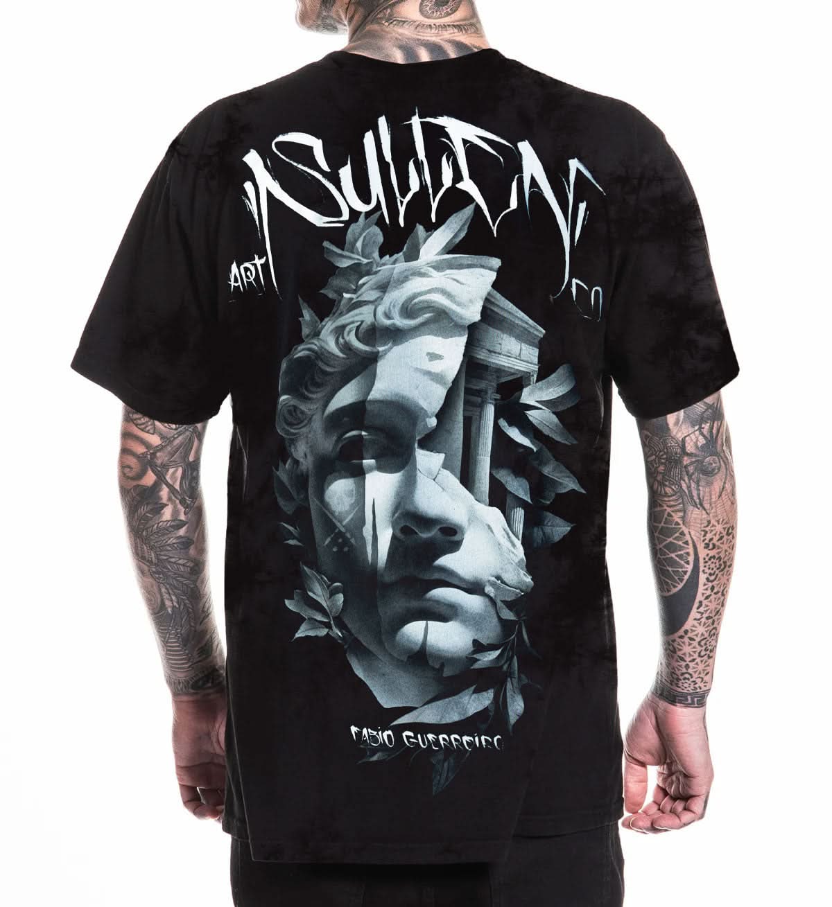 BLACK SULLEN TEE WITH MARBLE GRAPHIC