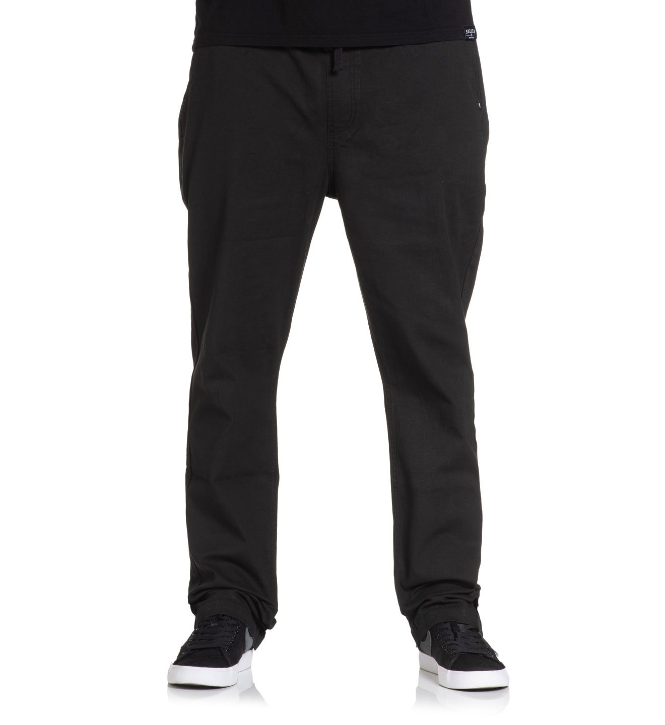 Stretched E-Waist Canvas Pants - Raven -