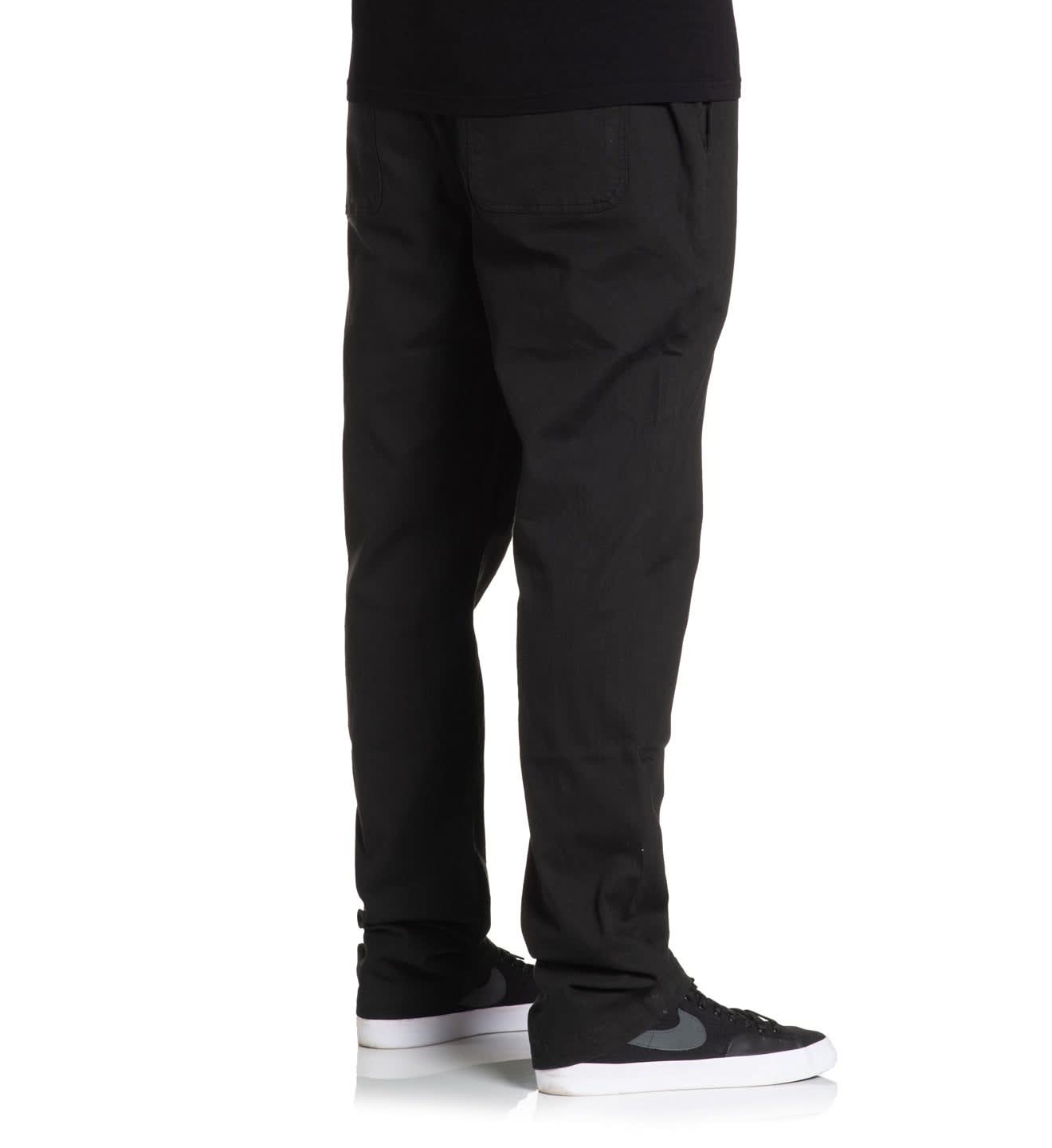 Stretched E-Waist Canvas Pants - Raven -