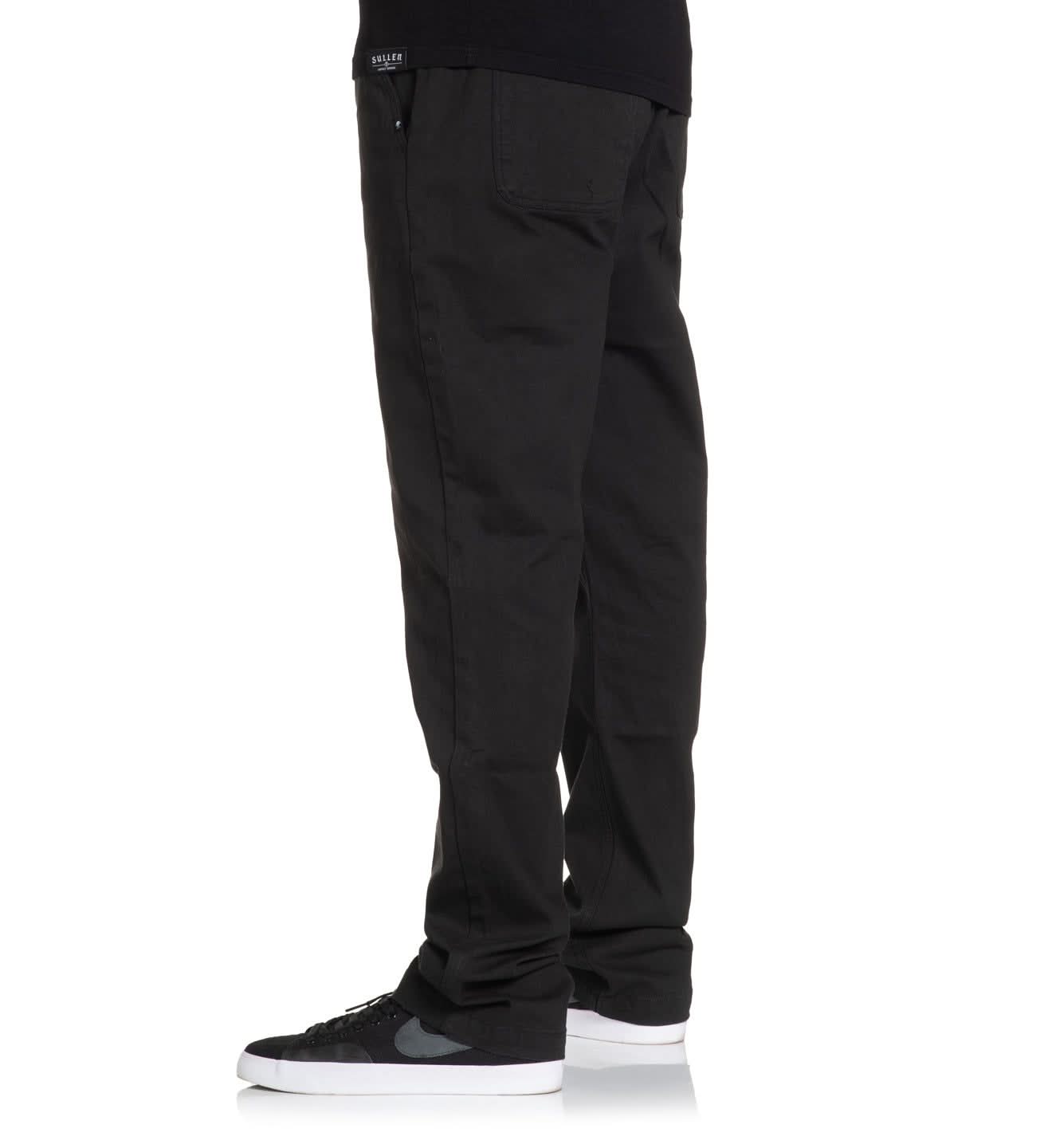 Stretched E-Waist Canvas Pants - Raven -