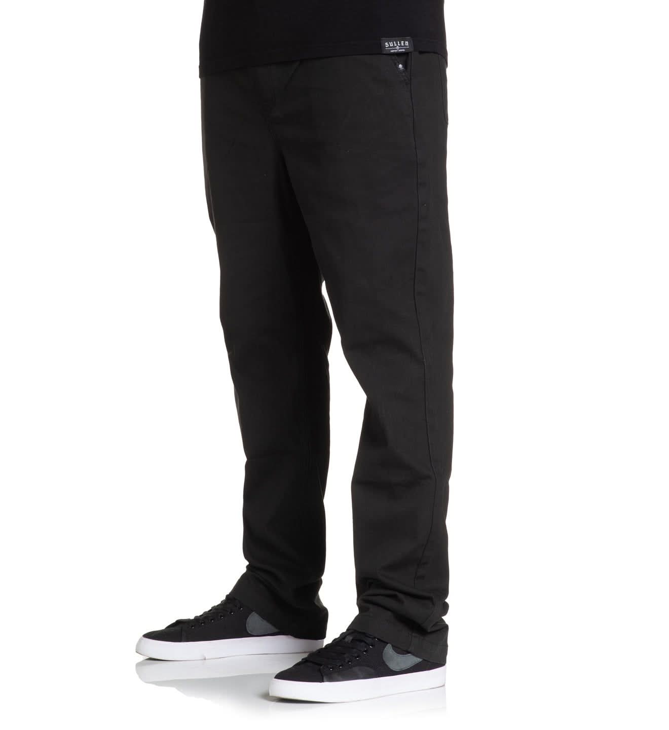 Stretched E-Waist Canvas Pants - Raven -