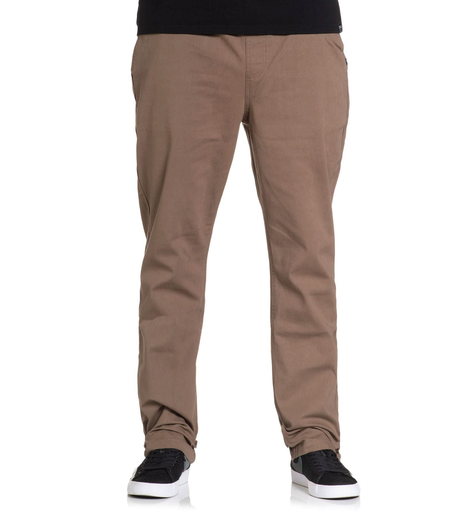 Stretched E-Waist Canvas Pants - Walnut -