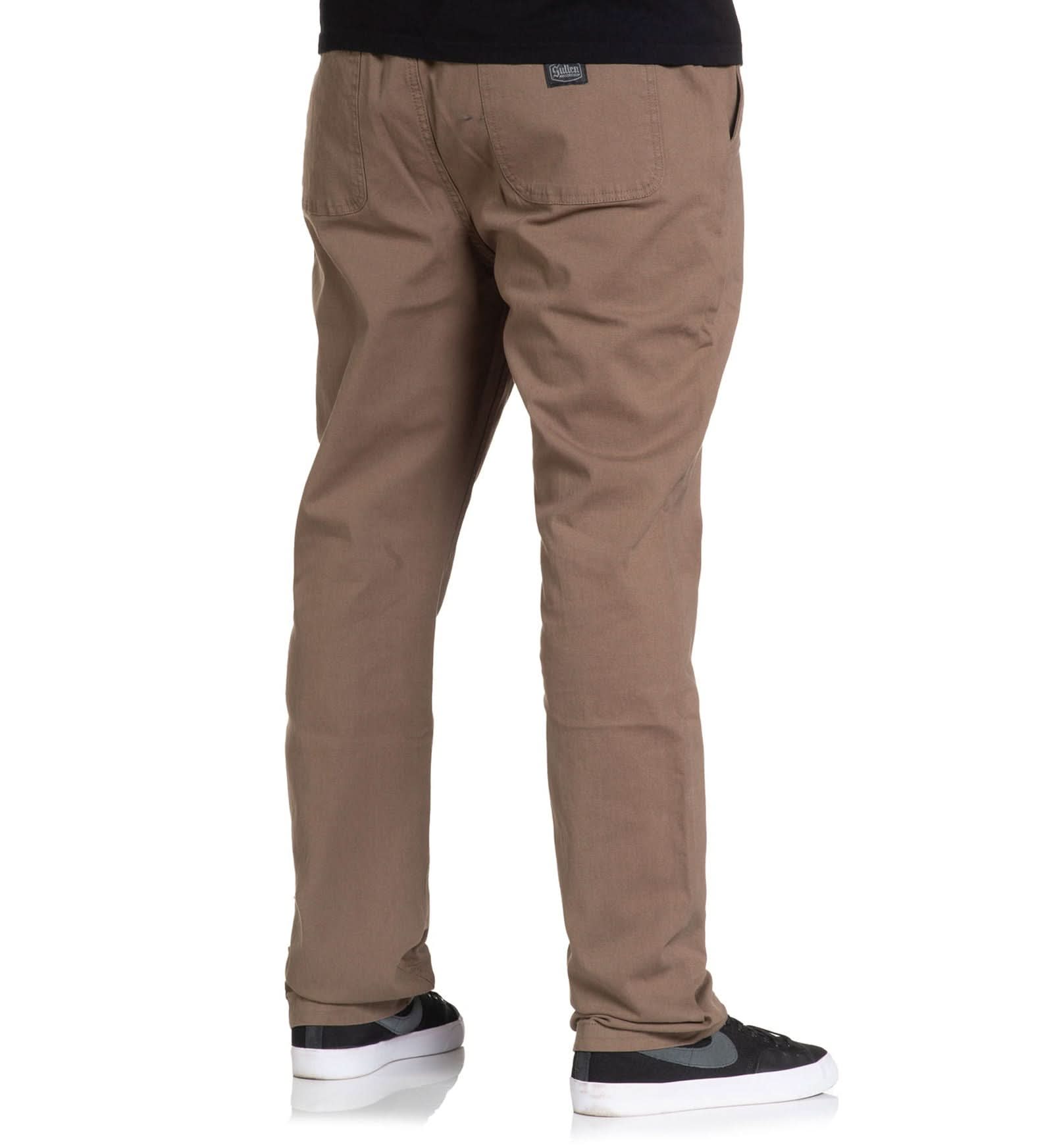 Stretched E-Waist Canvas Pants - Walnut -