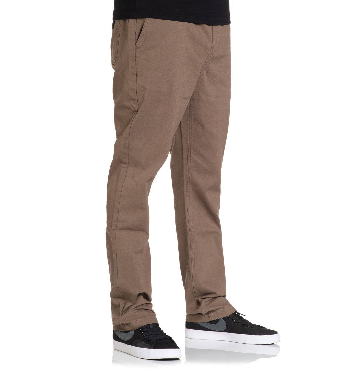 Stretched E-Waist Canvas Pants - Walnut -