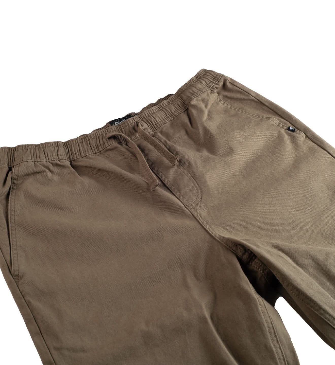 Stretched E-Waist Canvas Pants - Walnut -