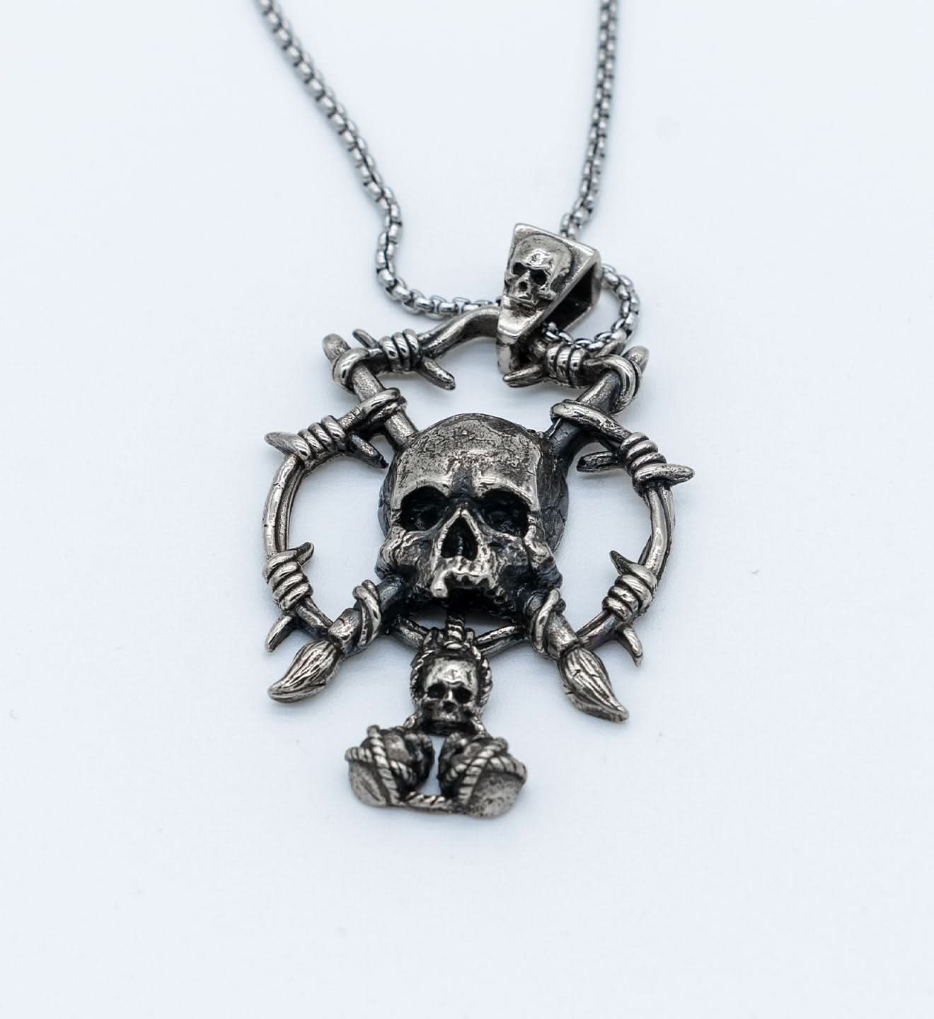 Barbwire Badge Pendant