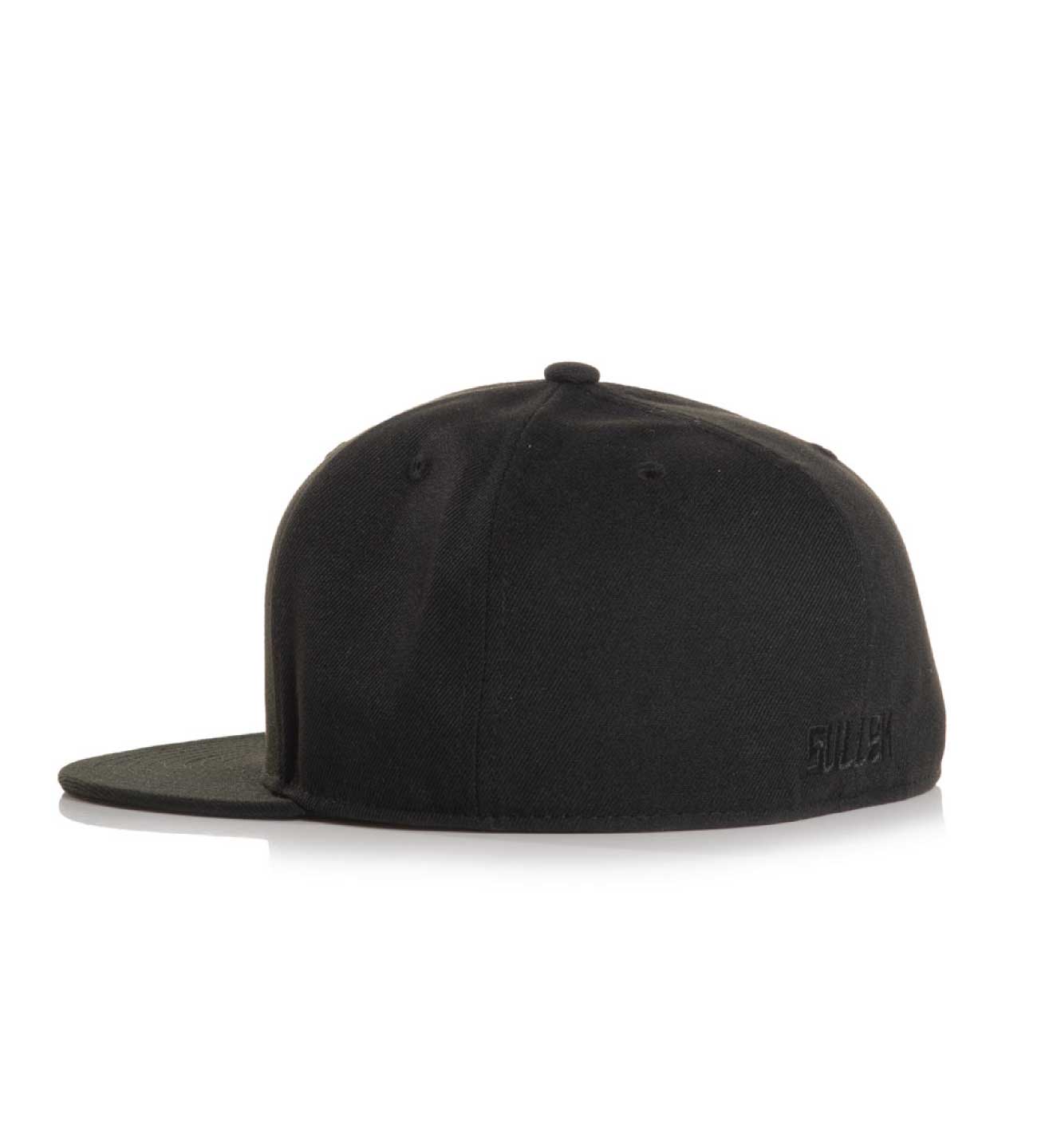 Badge Fitted Hat - Black/Black