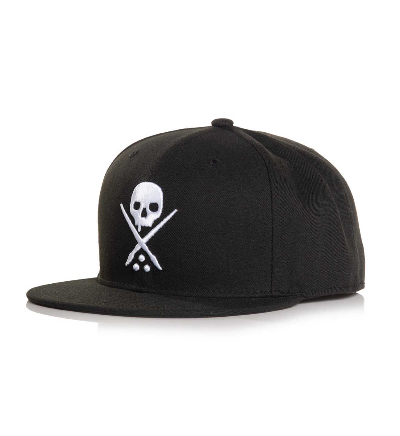 Badge Fitted Hat - Black