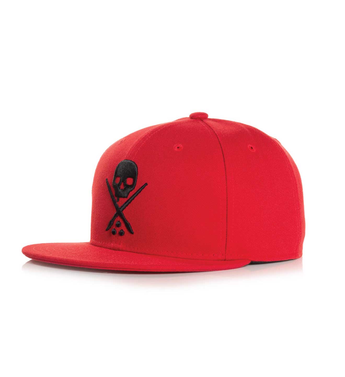 Badge Fitted Hat - Scarlet