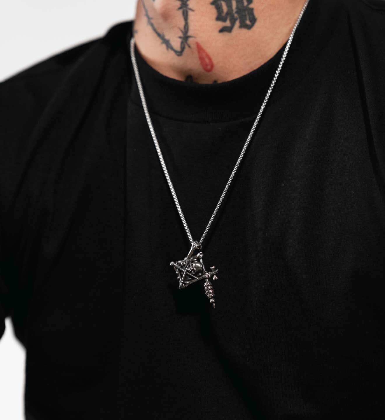 Bone Tattoo Machine Pendant