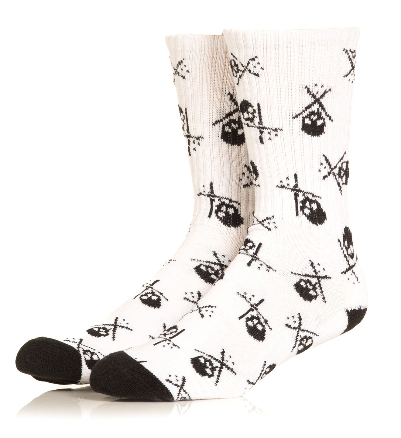 White Badged Socks 7" -