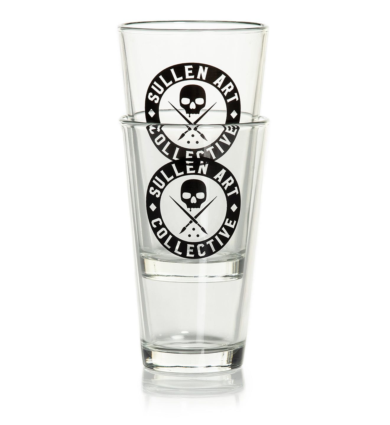 Badge Beer Glass Set Of 2 -                                     
