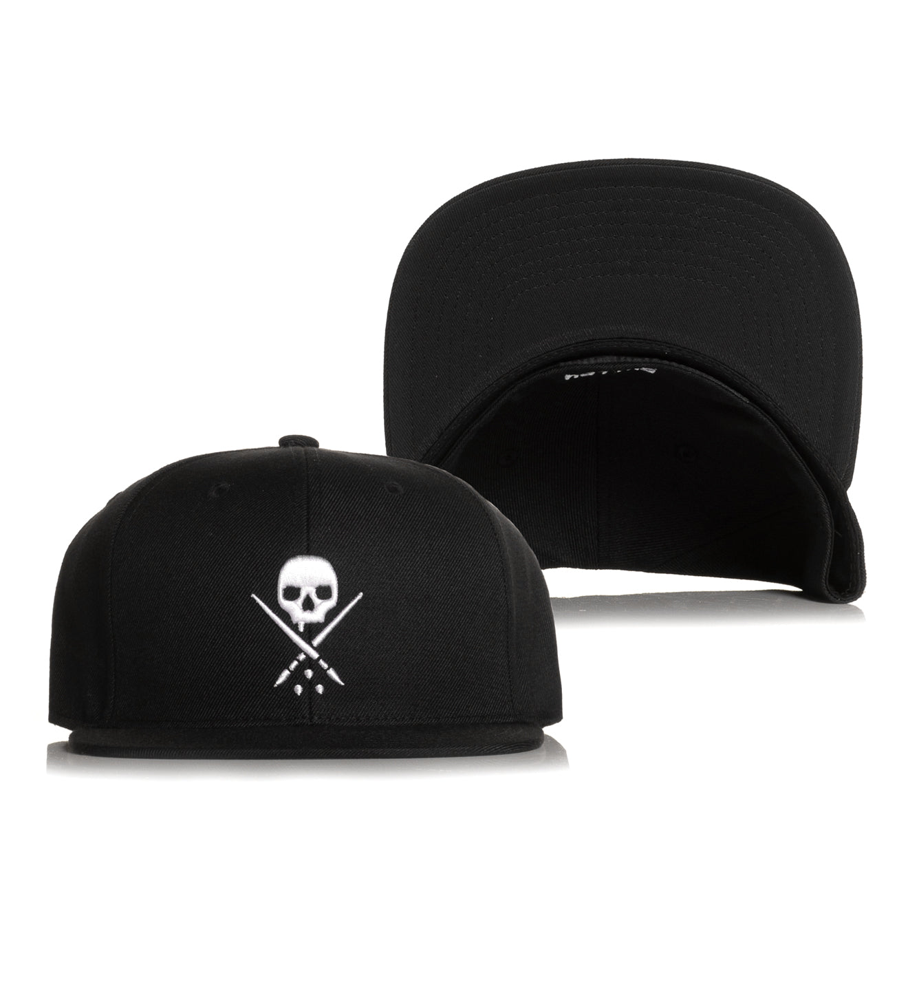 Badge Fitted Hat - Black