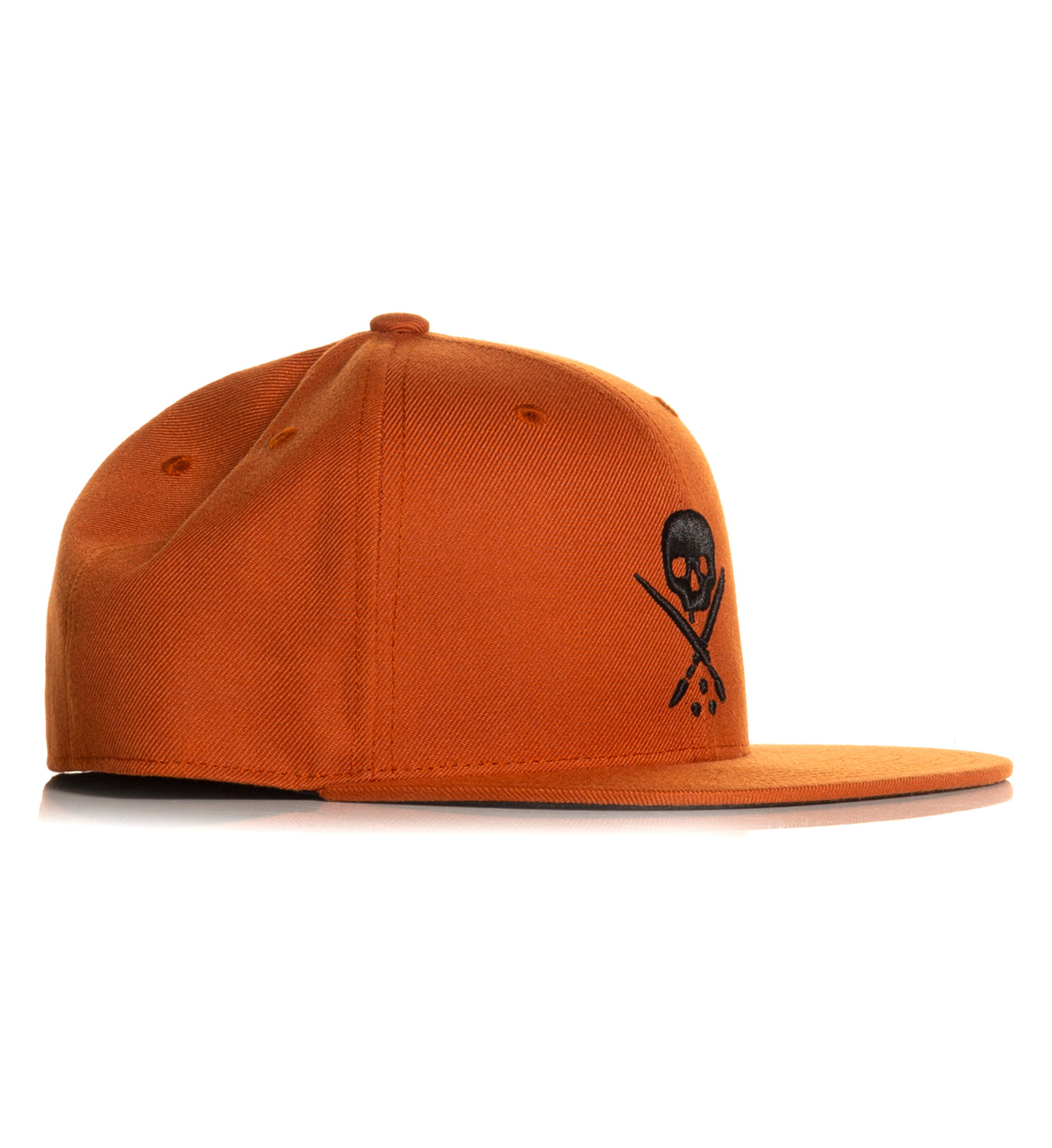 Badge Fitted Hat - Burnt Orange
