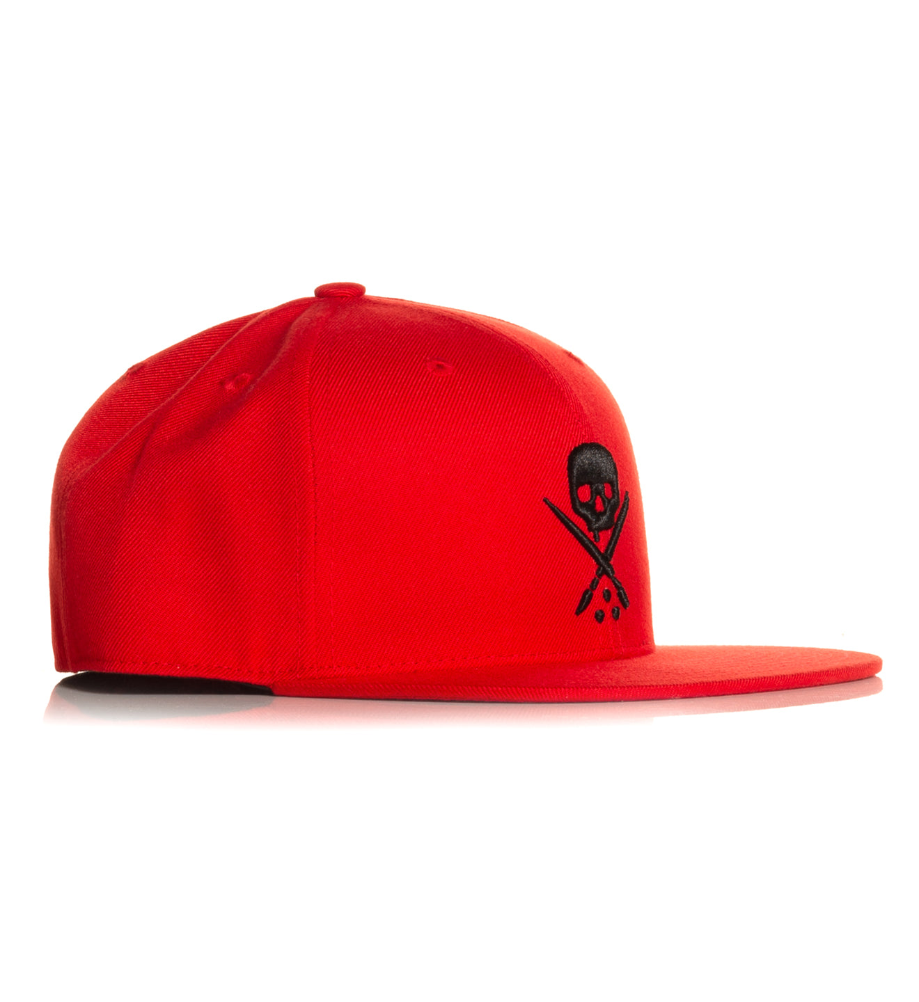 Badge Fitted Hat - Scarlet