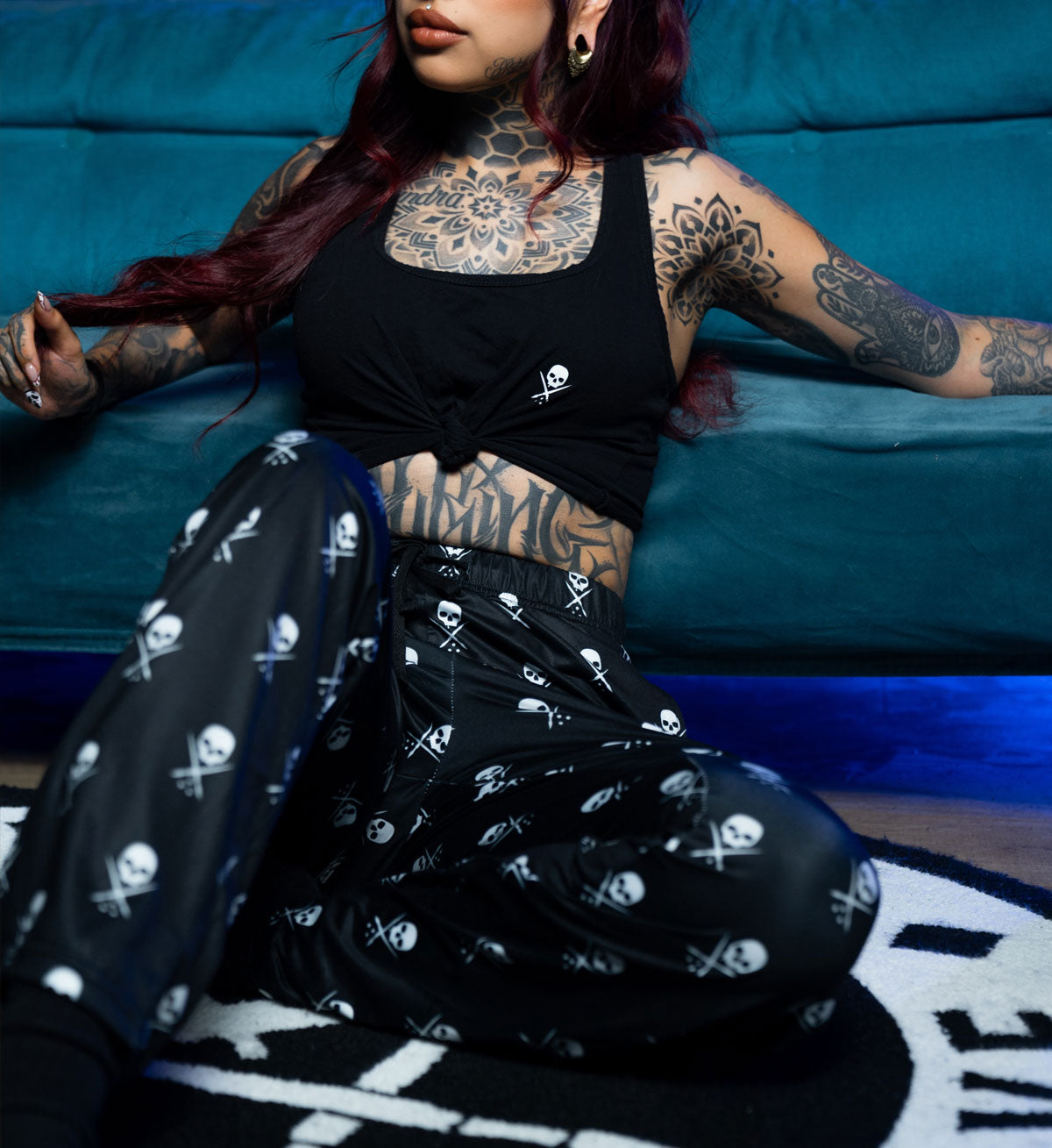 Badge Pajama Pant - Red