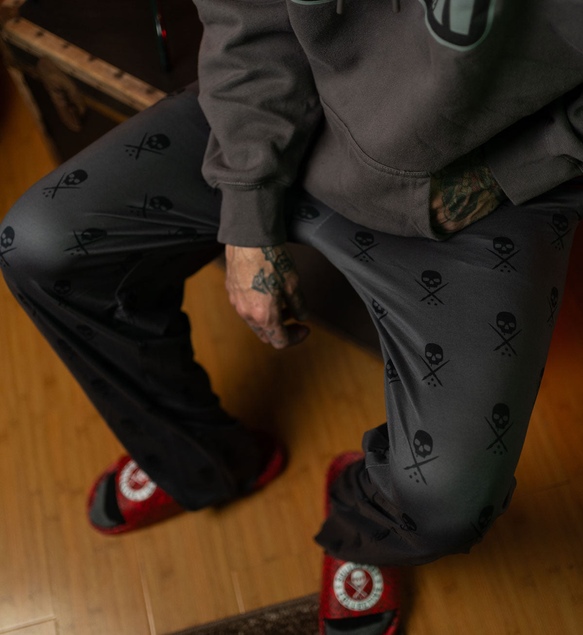 Badge Pajama Pant - Red