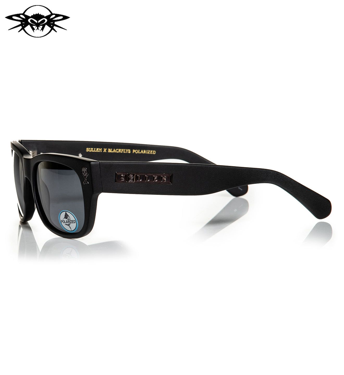 Next Chapter Matte Black Chrome Polar Sunglasses - 