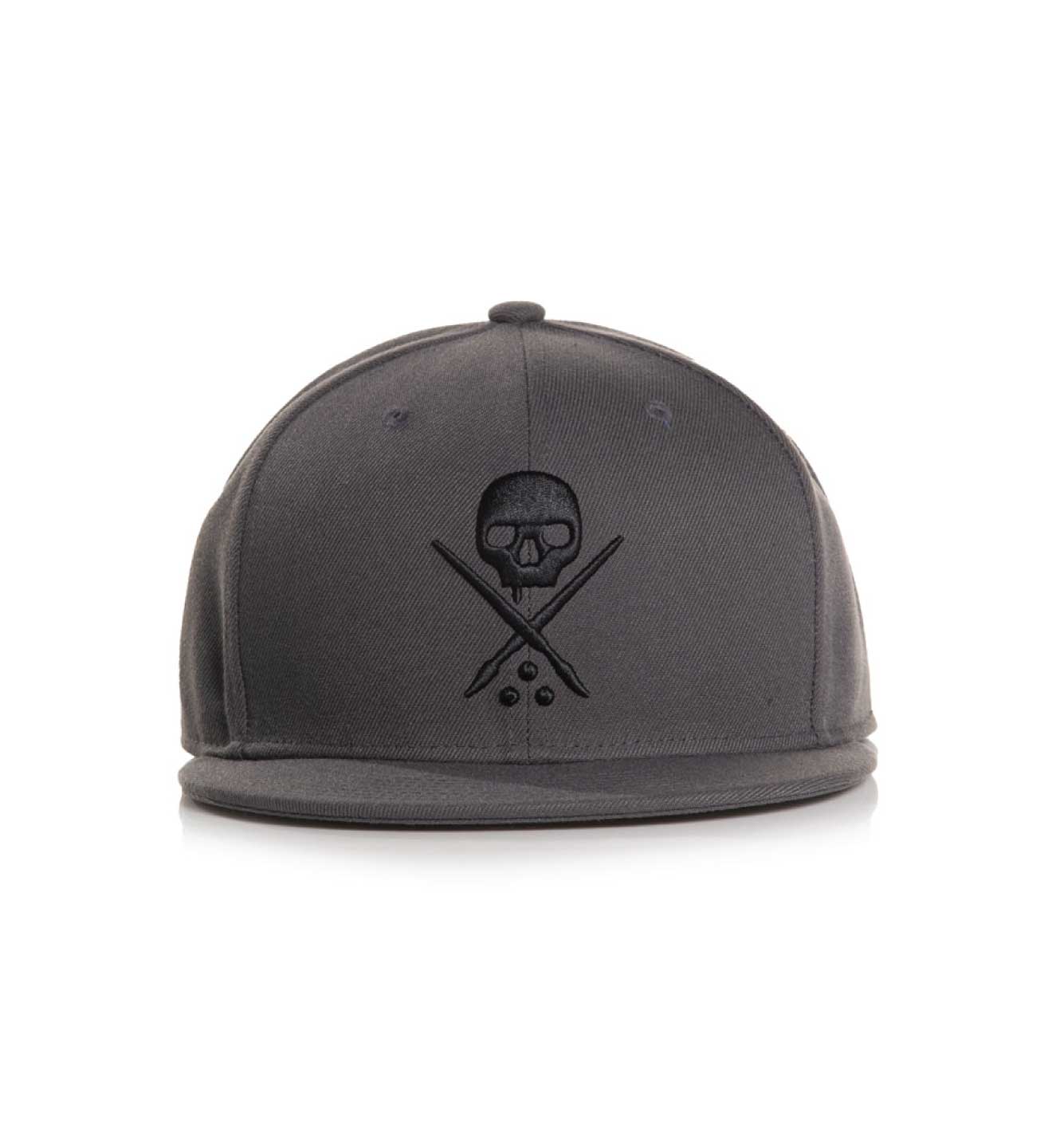 Badge Fitted Hat - Dark Grey