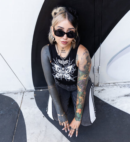 Hexwing Crop - Black