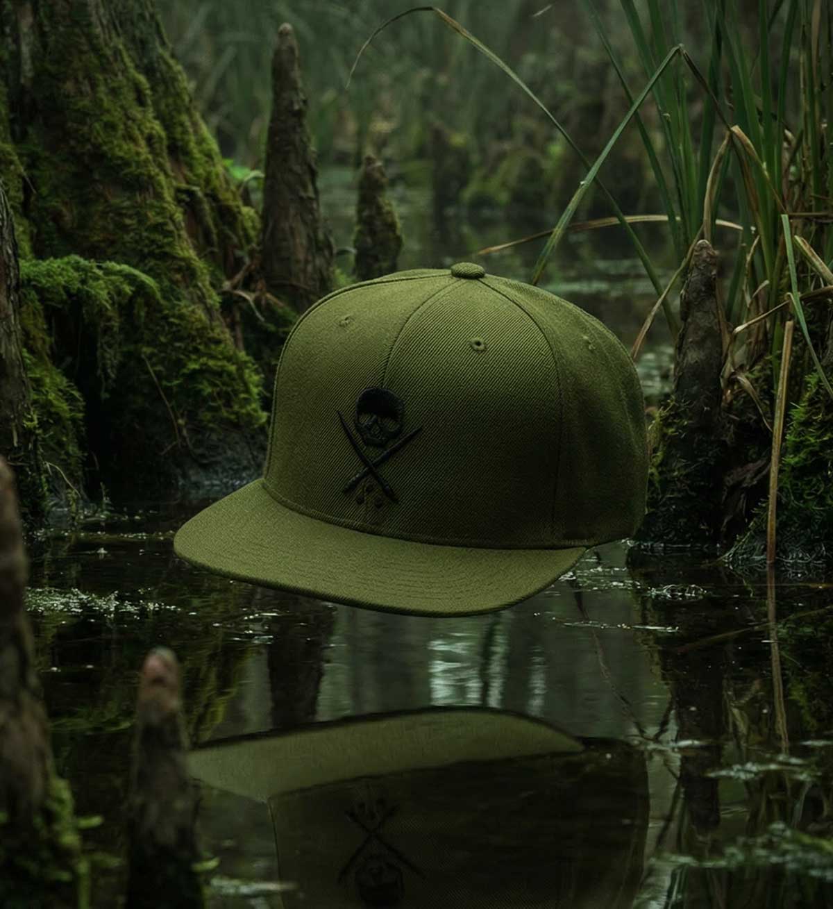 Badge Fitted Hat - Dark Marsh