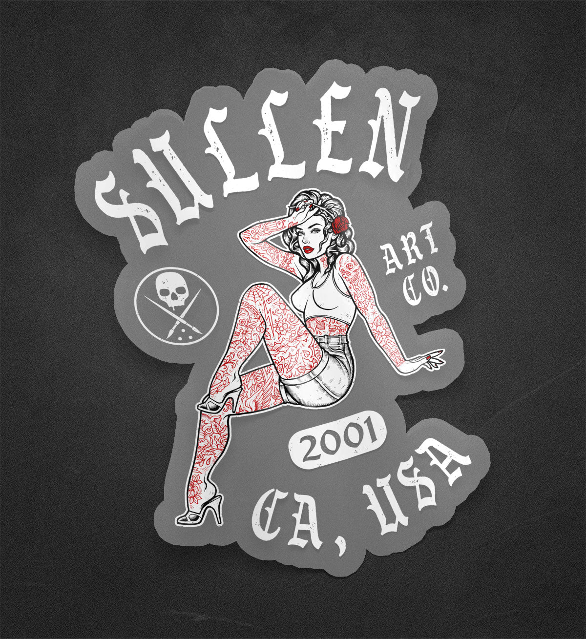 Cali Pin-up Sticker