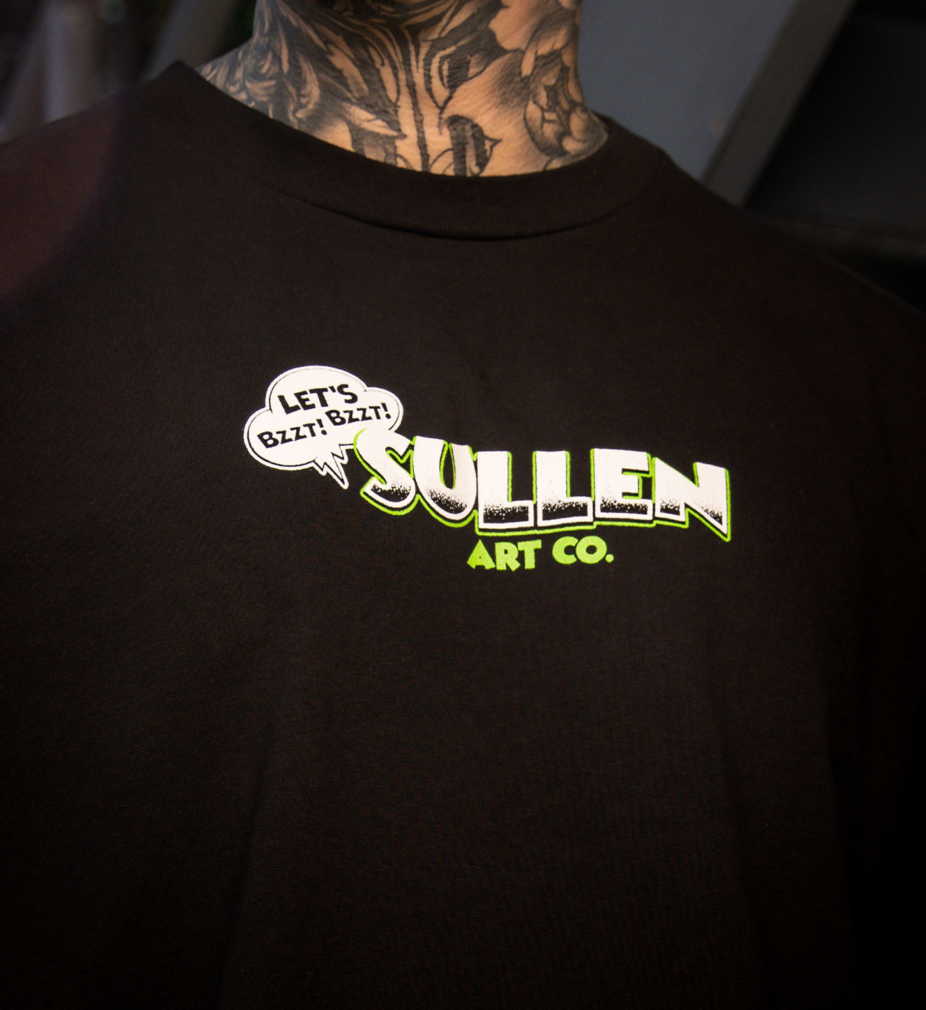 sullen t shirt up close