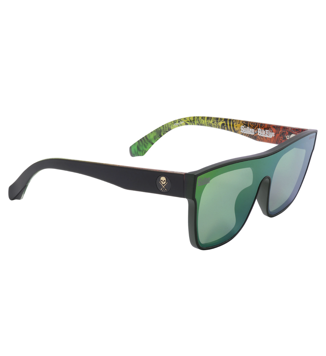 Cholohaflys Sunglasses - Shiny Black/Green
